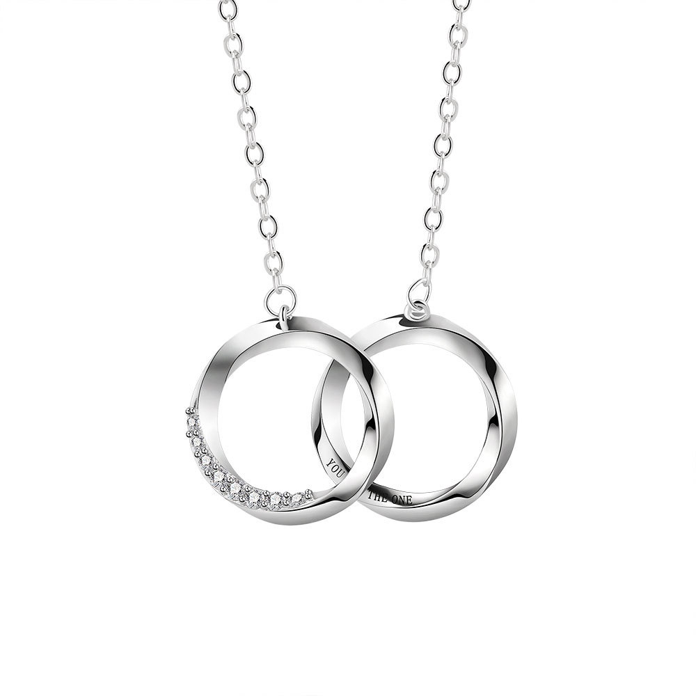 Vòng cổ Mặt Nhẫn Đôi Thiết Kế Đơn Giản Chất Lượng Cao Cho Cặp Đôi