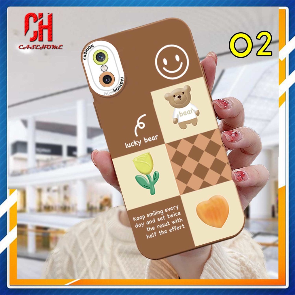 Ốp Điện Thoại Cho VIVO Y12 Y12S Y20 Y91C Y21 2021 Y30 Y21S Y20S Y12i Y15S Y91 Y30i Y93 Y95 Y15 Y17 Y53 Y50 Y53S Y51 2020 Y51A Y15A Y10 Y76 Y33S Y1S Y11 Y31 Y20i Y91i Y90 Y51S Y12A Chocolate Lucky Bear Heart flower Smiley Face Phone Case