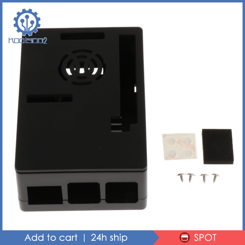 Hộp Đựng Ổ Cứng Màu Đen Koolsoo2 Kèm Lỗ Thoát Khí Cho Raspberry Pi 3b + / 3b / 2b