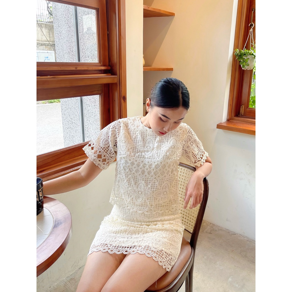 Set áo váy ren Barbara sang trọng nhẹ nhàng tinh tế DS93 CIN HOUSE