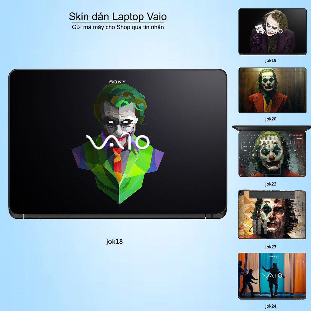 Skin dán Laptop Sony Vaio in hình Joker nhiều mẫu 3 (inbox mã máy cho Shop)