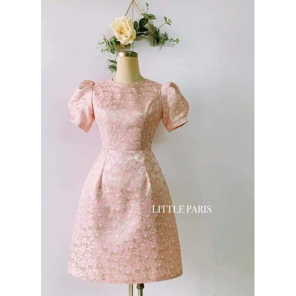 Vải taffta hoa hồng