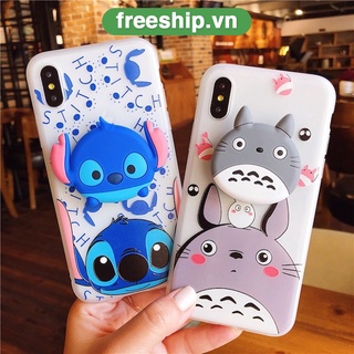 Ốp lưng silicon hình nhân vật STITCH và TOTORO độc đáo đủ mã cho iphone 6 đến XS Max n51