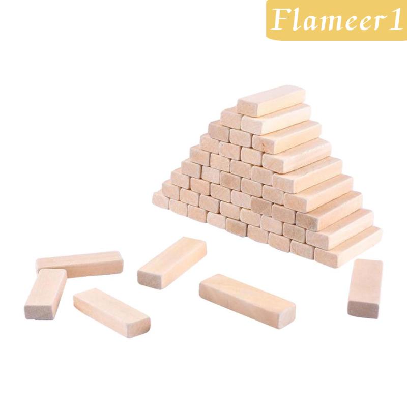 1 [Flameameer] 50 Khối Gỗ Domino Hình Chữ Nhật Cho Nghệ Thuật Và Dự Án Thủ Công