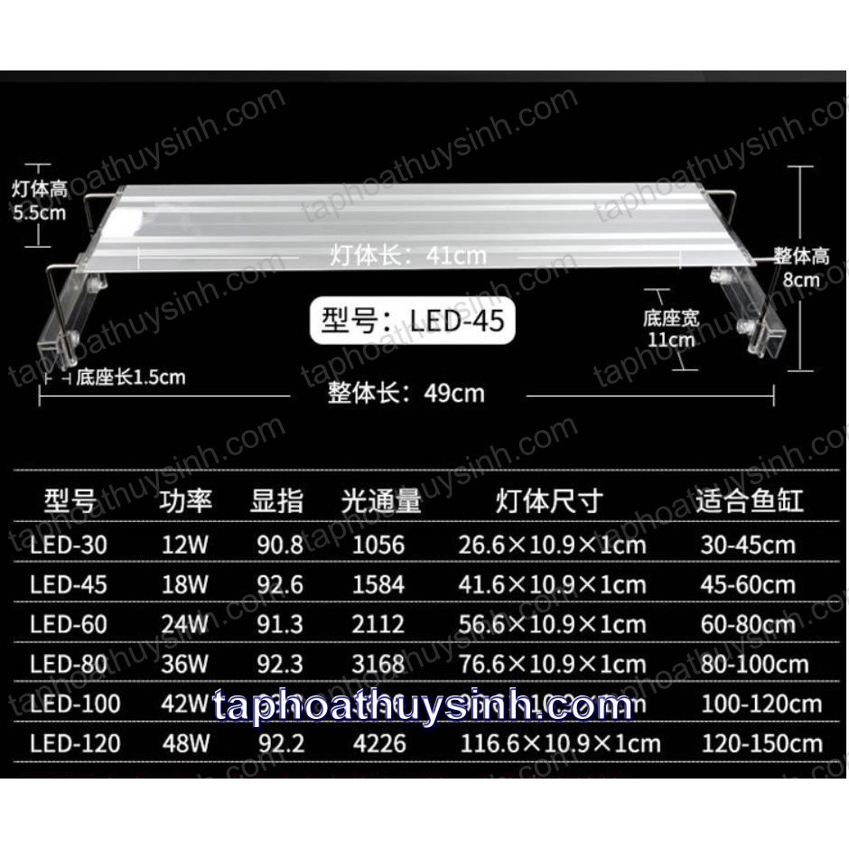 ĐÈN THỦY SINH CHUYÊN DỤNG AQUABLUE LED AQUARIUM LIGHT