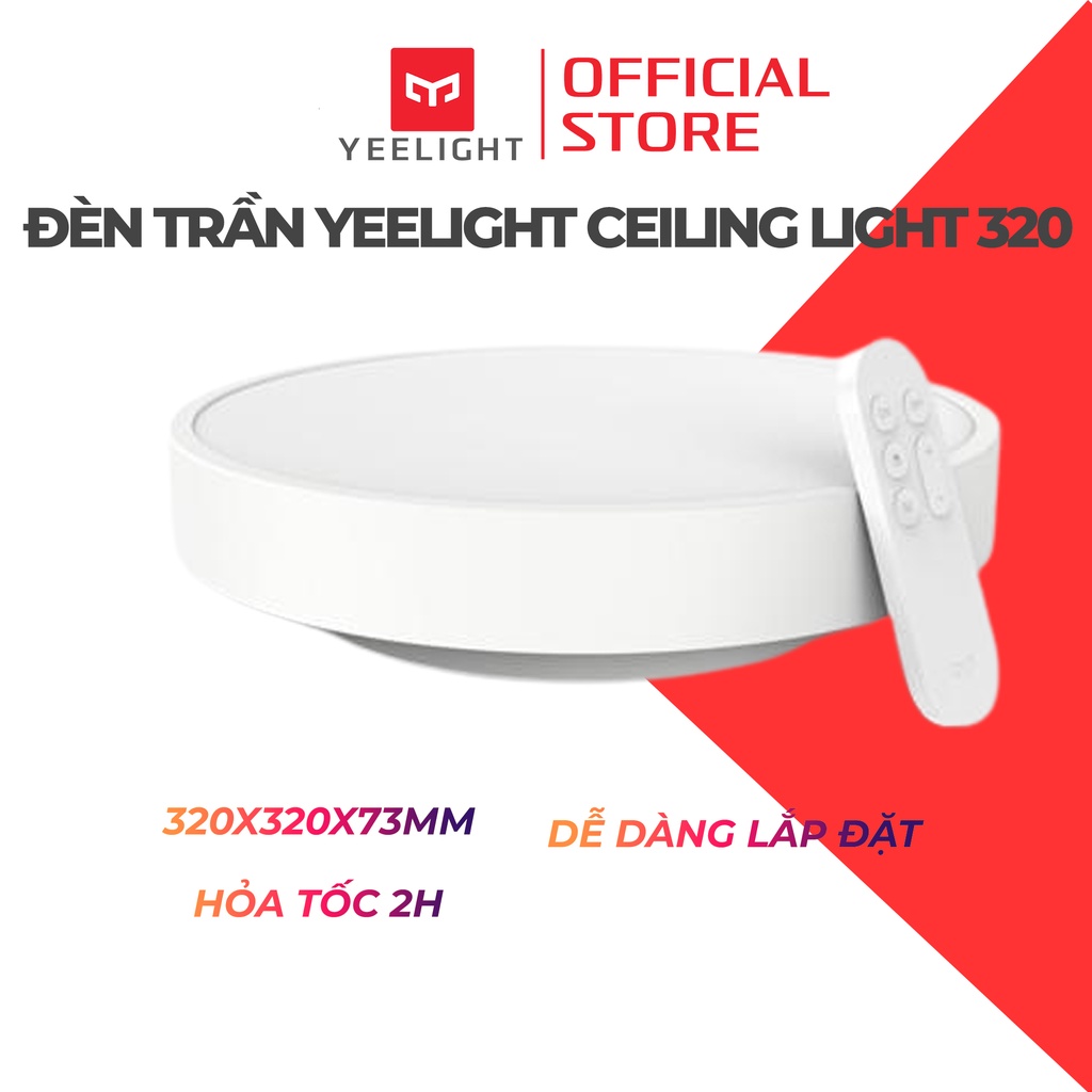 Đèn trần thông minh Yeelight LED Ceiling Light 320 phiên bản Quốc Tế Tương thích Apple HomeKit - Hàng Chính Hãng