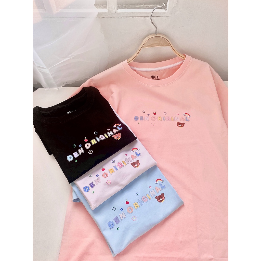 Áo thun bút chì màu ĐEN Original tay lỡ unisex nam nữ dễ thương