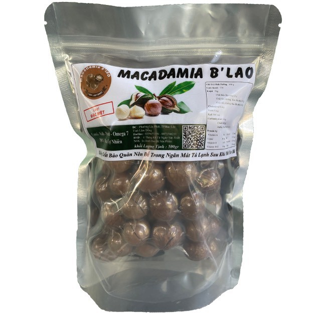 [Gói 500g] Hạt Macca B'Lao sấy nứt vỏ loại đặc biệt. | BigBuy360 - bigbuy360.vn