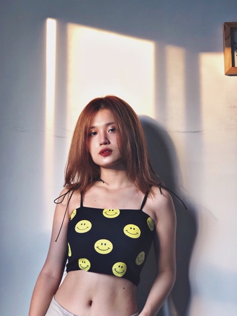 Áo Croptop Dây Bún Thắt Nơ Hottrend Kèm Video