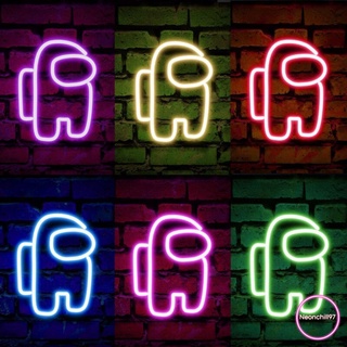 Đèn led neon Among Us,Neonchill97, 20 x 15 cm, Đèn led neon trang trí