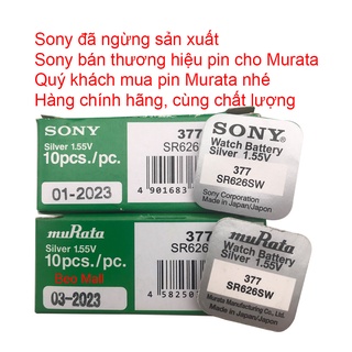 Pin Sony - Murata SR626SW - SR626 - 626 - 377 - LR626 - AG4 - Pin Đồng Hồ Đeo Tay Chính Hãng Giá Rẻ thumbnail