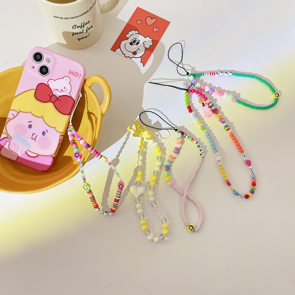 Dây Xỏ Hạt Treo Điện Thoại Đa Năng Có Thể Làm Móc Khóa / Thẻ ID / Tai Nghe Bluetooth Thủ Công