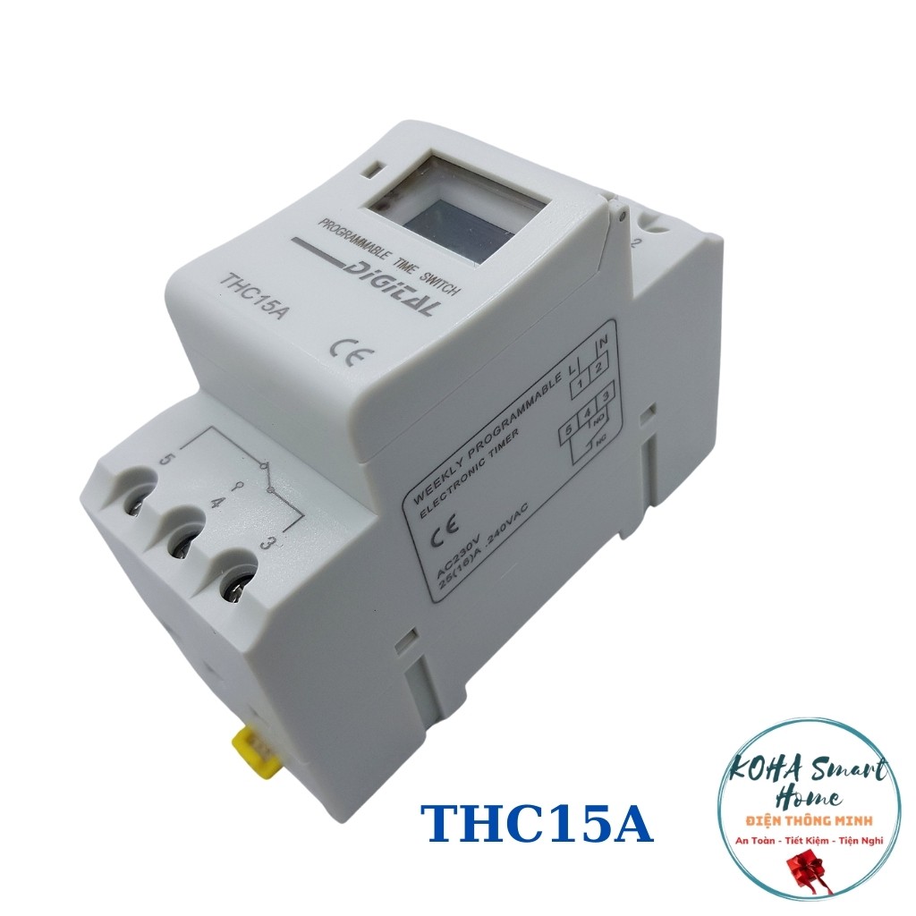 Thiết bị hẹn giờ điện tử THC15A-220V, Timer bật tắt các thiết bị điện tự động