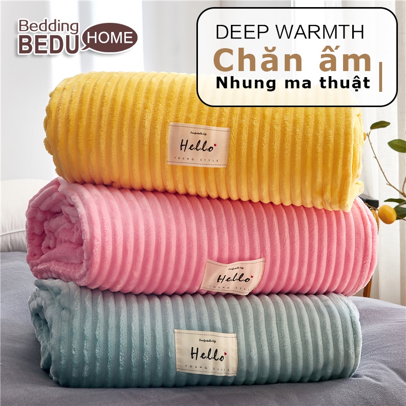 【BU】★ Chăn ấm mùa đông ★Nhung mềm mại / Mềm mại / Thân thiện với da / ấm / Chăn ngủ trưa / Nhiều màu