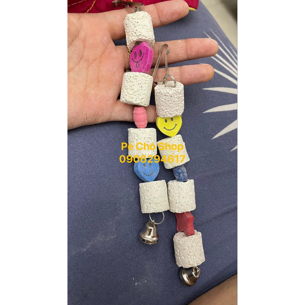 Dây bánh mài răng cho thú cưng hình mặt cười nhiều màu sắc.