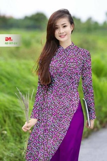 Vải áo dài in hoa nhí