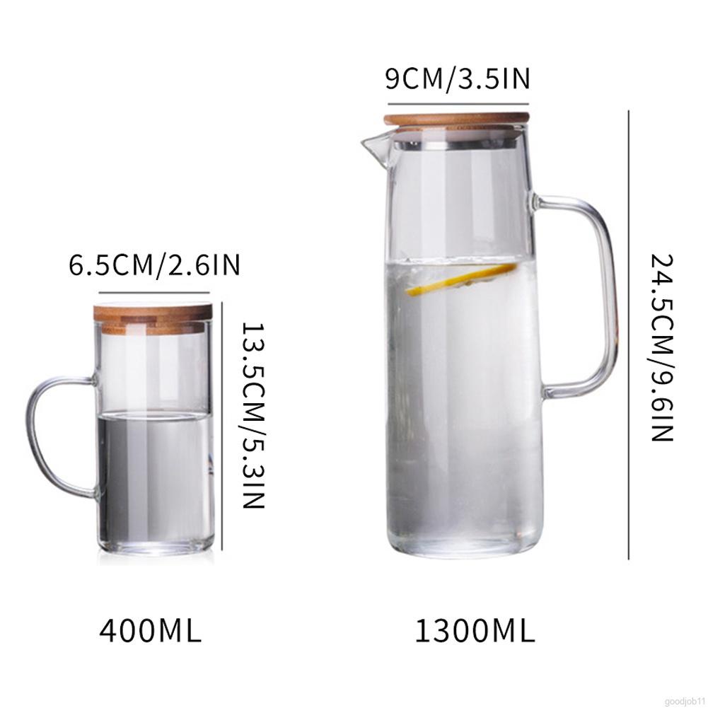 Bình Nước Thủy Tinh Chịu Nhiệt Dung Tích 1300ml