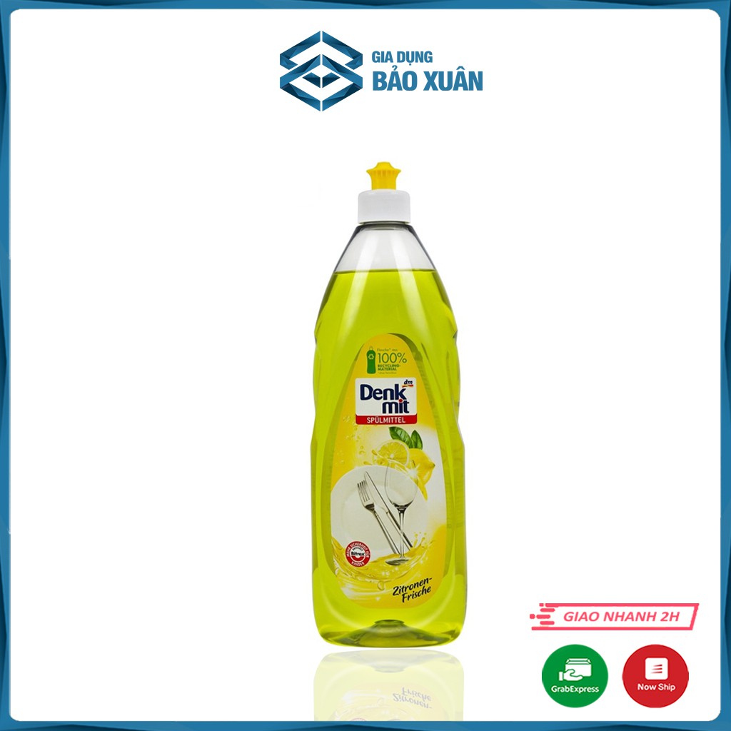 Nước rửa chén bát Denkmit hương chanh tươi chai 1 lít - Nhập Đức