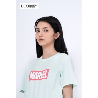  Áo Thun BOO Nữ Dáng Basic In Hình Logo Marvel Dành Cho Gen Z