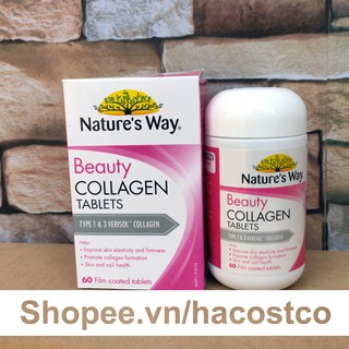 Viên uống Nature’s Way Beauty Collagen Booster 60 viên của Úc mẫu mới - Hỗ trợ đẹp da