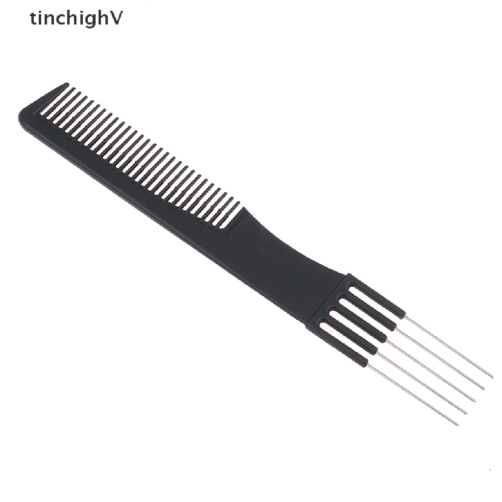 [Hàng mới về] Lược chải tóc hai mặt răng kim bằng thép cho salon