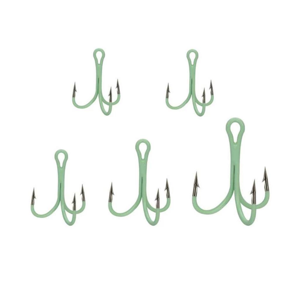 Bộ 10 / 2 Móc Câu Cá Phát Sáng# 4# 6# 8# 10# Móc Câu Cá Bằng Thép Carbon Phát Quang Chất Lượng Cao