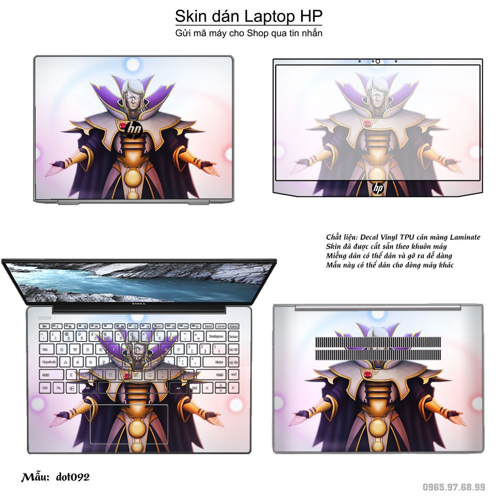 Skin dán Laptop HP in hình Dota 2 nhiều mẫu 16 (inbox mã máy cho Shop)