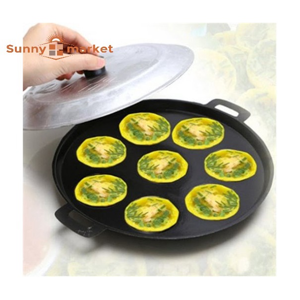 Khuôn làm bánh khọt 8 lỗ chống dính kèm nắp