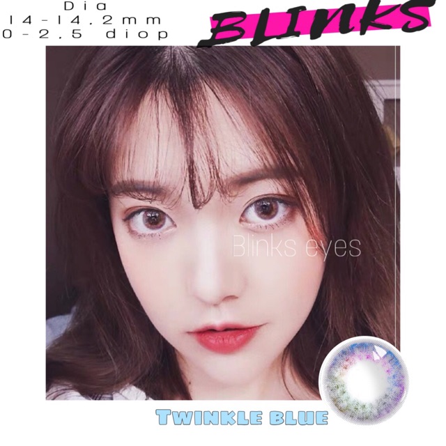 Twinkle blue ( 0 đến 6 độ ) - note lại độ - kính áp tròng