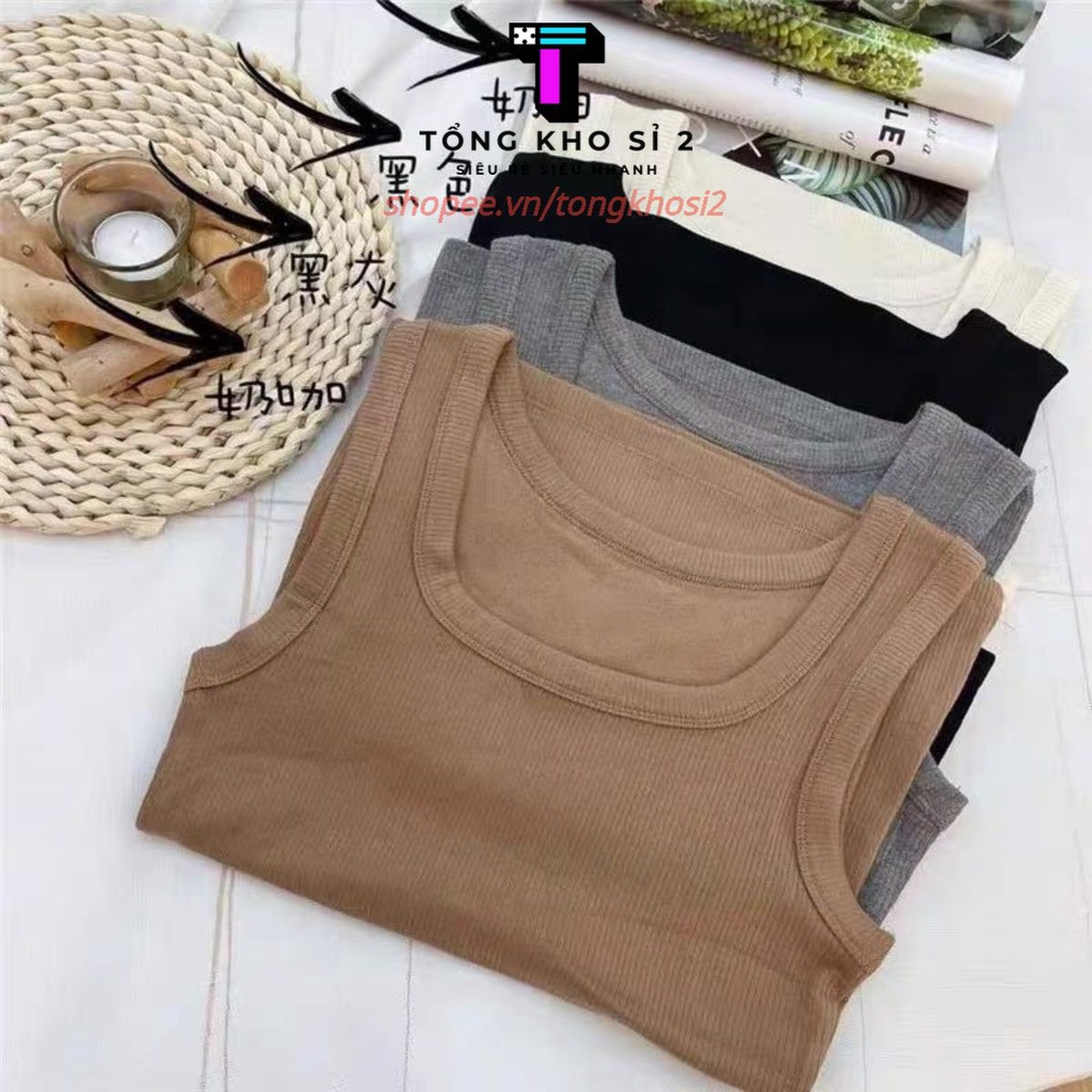 Áo ba lỗ nữ, croptop sát nách chất thun cotton 100% co giãn 3 lỗ trơn dáng ôm cá tính hình thật hàng đẹp ( #áo #thun )