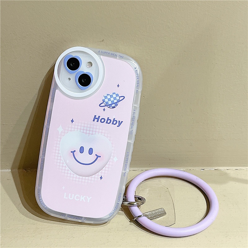 Ốp lưng iphone ốp Điện Thoại Silicone Hình Mặt Cười Kèm Dây Đeo Cho iPhone 14 13 12 11 PROMAX XS XR XSMAX SE2020 6 7 8PLUS