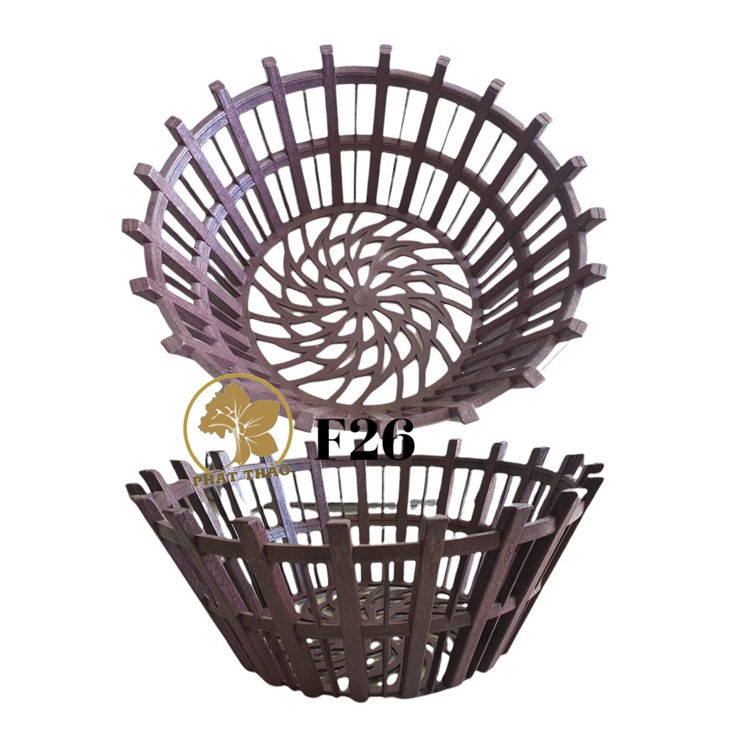 COMBO 10 CHẬU NHỰA F26CM NAN PHỤ SIÊU DÀY, SIÊU BỀN
