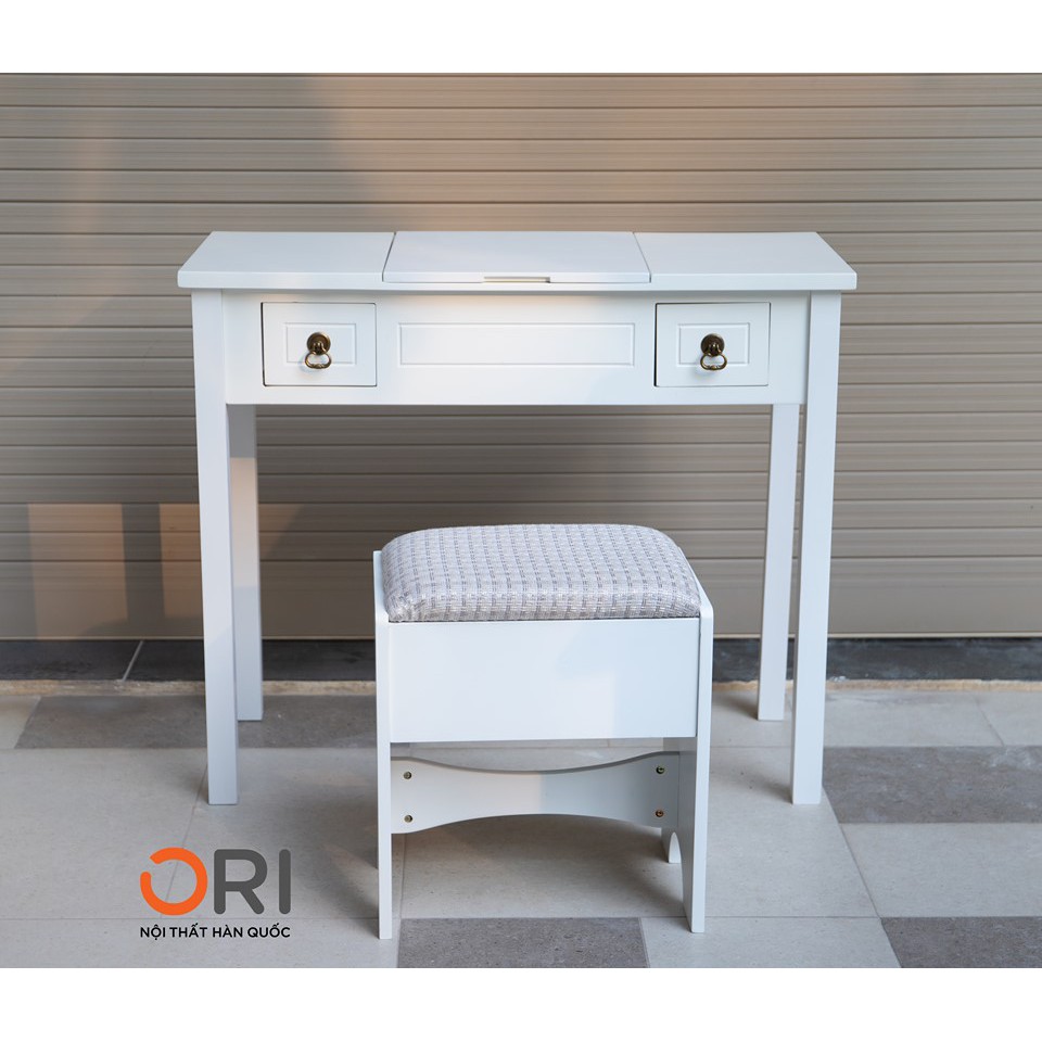 BỘ BÀN TRANG ĐIỂM 3 NGĂN MÀU TRẮNG - DRESSING TABLE WHITE