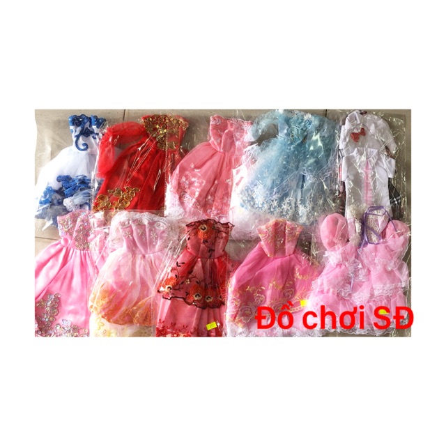 combo 5 cái đầm búp bê 60cm khác mẫu - quần áo của búp bê lớn 60cm