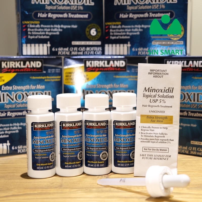 Dung Dịch Minoxidil 5% Kirkland mọc Râu , Tóc Của Mỹ 60ml
