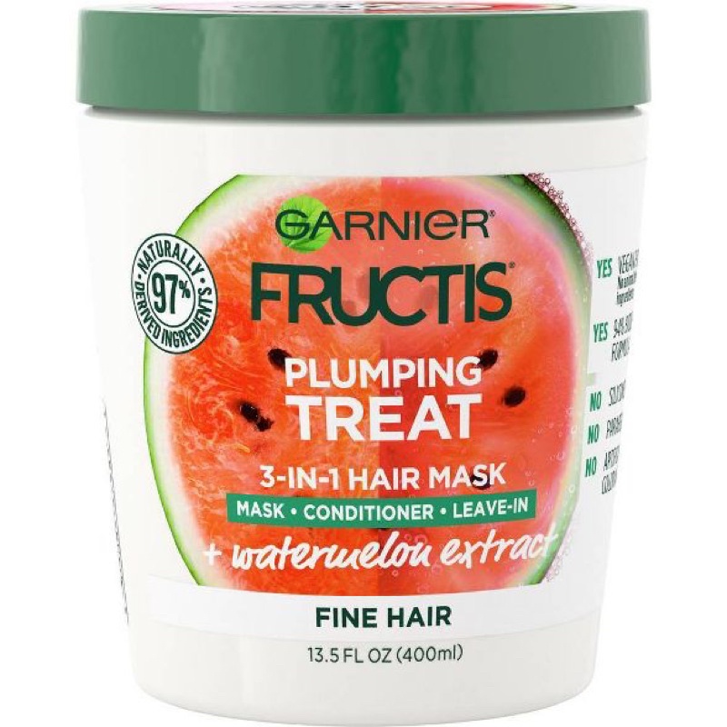 Mặt nạ tóc Garnier Fructics 3 trong 1 (mặt nạ, ủ, kem dưỡng tóc) 400ml hàng Mỹ