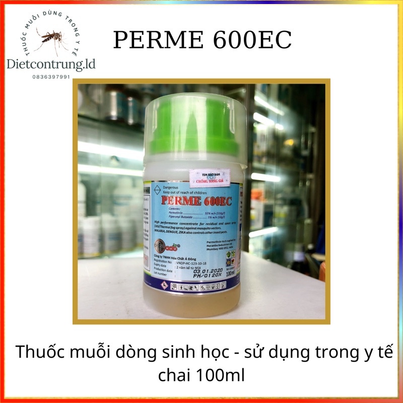 Thuốc muỗi PERME 600EC chai 100ml .