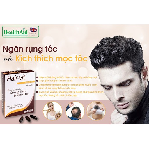 THỰC PHẨM CHỨC NĂNG NGĂN RỤNG TÓC VÀ KÍCH THÍCH MỌC TÓC HEALTHAID HAIR-VIT®