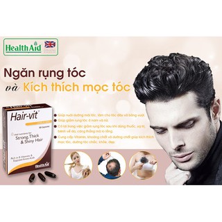 (Mua 2 tặng 1 Tube Sủi Đức) THỰC PHẨM CHỨC NĂNG NGĂN RỤNG TÓC VÀ KÍCH THÍCH MỌC TÓC HEALTHAID HAIR-VIT®