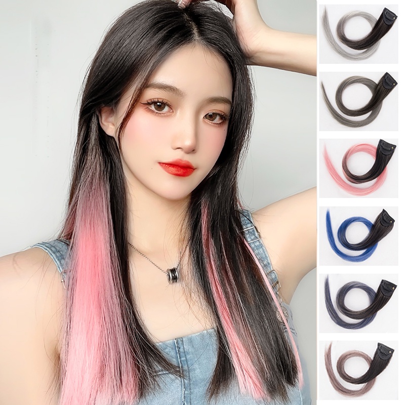 Tóc Giả Nhuộm Màu Ombre Mỏng Nhẹ Không Đường May Dành Cho Nữ