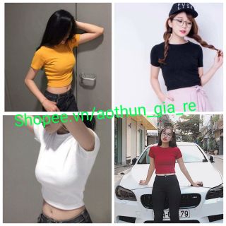 Áo Croptop tay lỡ thun gân