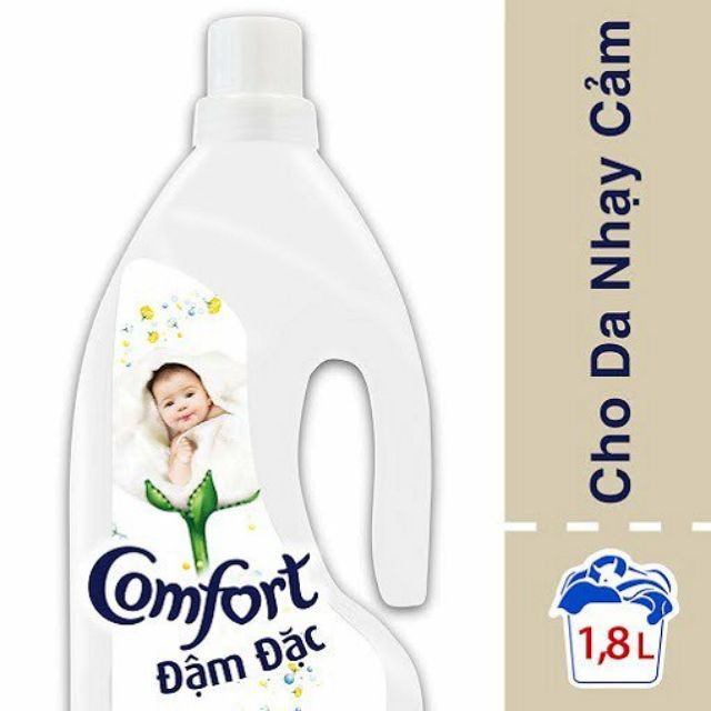 Chai nước xả comfort trắng cho da nhạy cảm 1.8L
