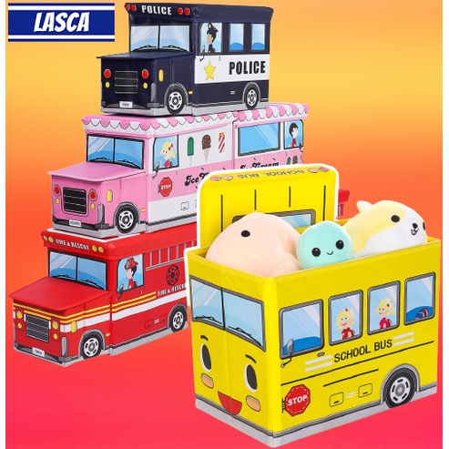 Thùng Đựng Đồ Chơi Đa Năng School Bus Trẻ Em Xe Ô Tô Tàu Hoả Ghế Ngồi Cho Bé Cartoon Train Kid Toy Storage Organizer Bin