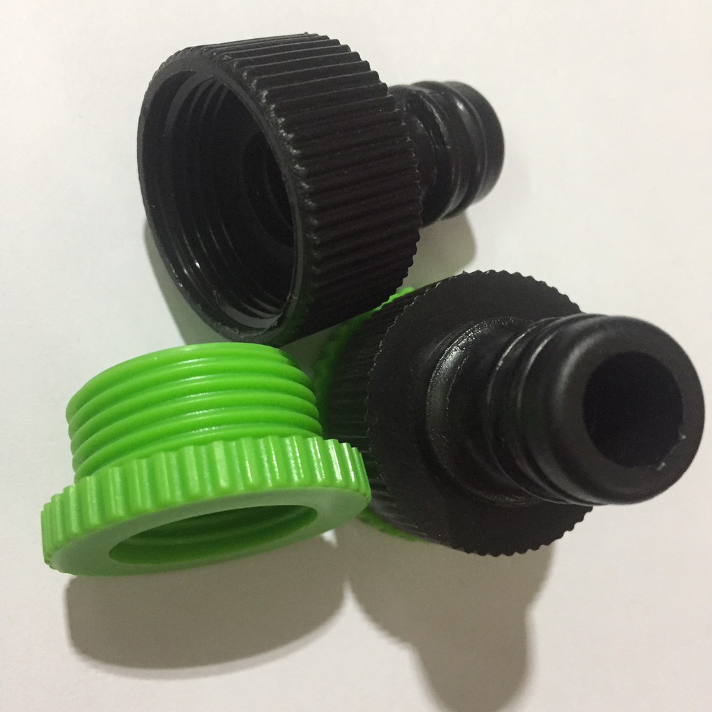Đầu nối chuyển ren 27, 21 sang dây tưới cây 4/7, dây rửa xe 8/11 (xanh)