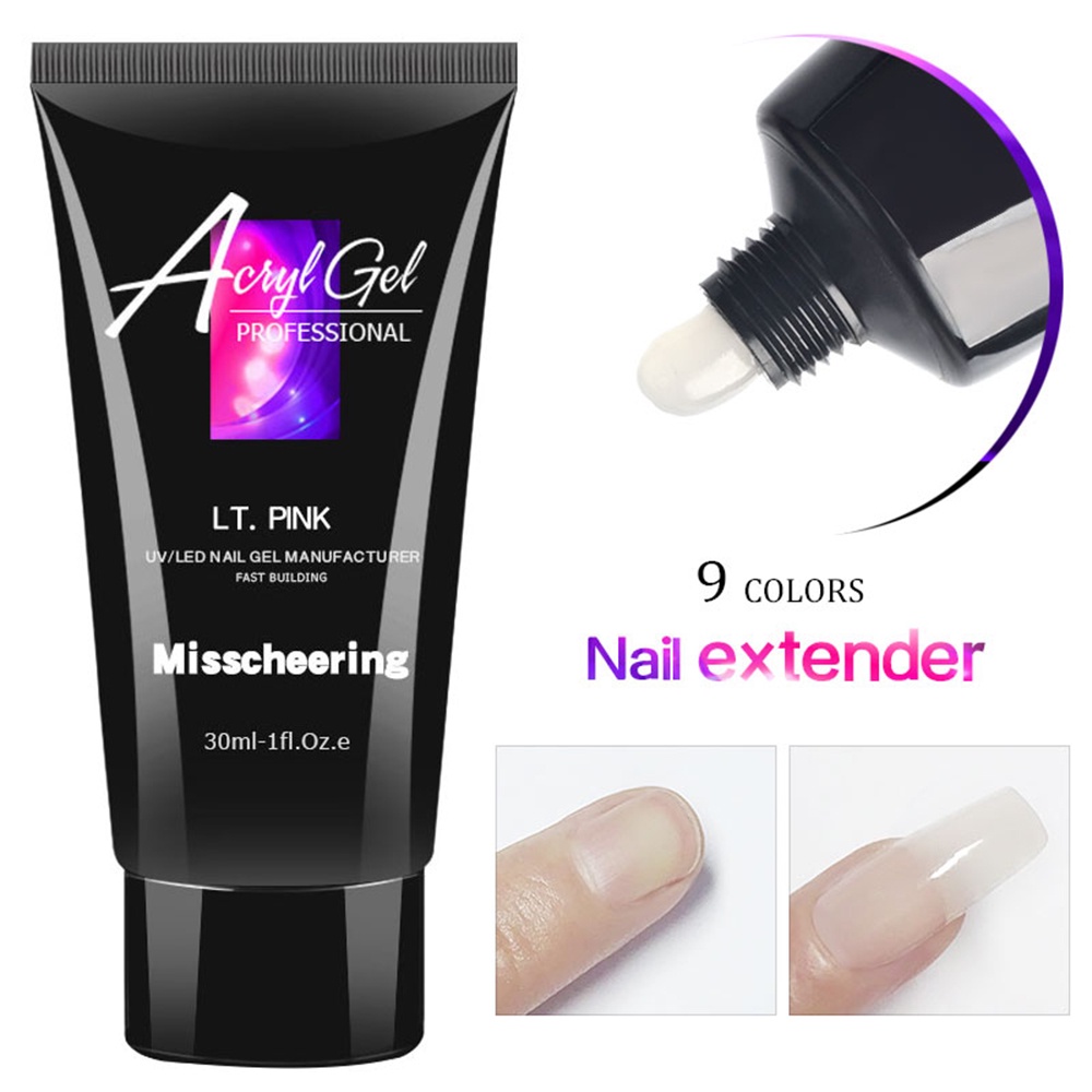Misscheering Gel Pha Lê Làm Móng Gel Sơn Móng Tay Để Nối Móng Gel LED Cứng 30ML-Ampe
