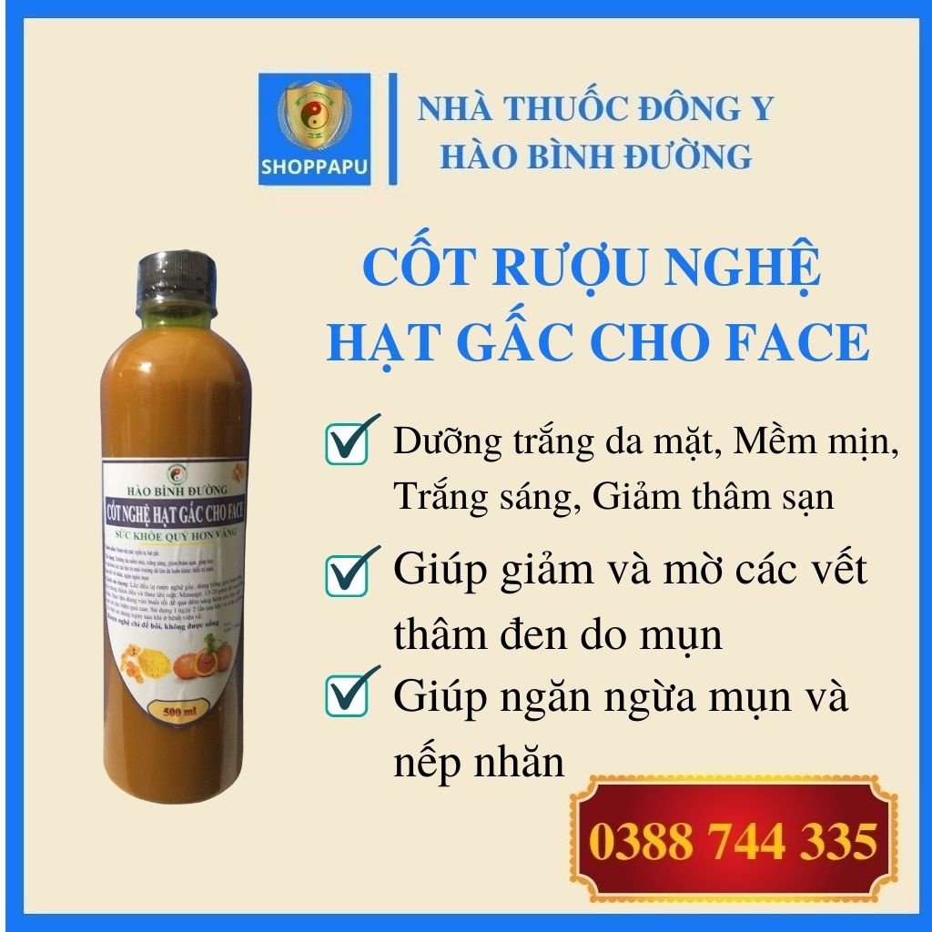Cốt Rượu Gừng Nghệ Gấc Hạ Thổ Sau Sinh Cho Face Dành Cho Bà Bầu Và Mẹ Sau Sinh