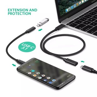 Dây USB Type-C nối dài 0.5m màu đen UGREEN 40574 - Hàng phân phối chính hãng
