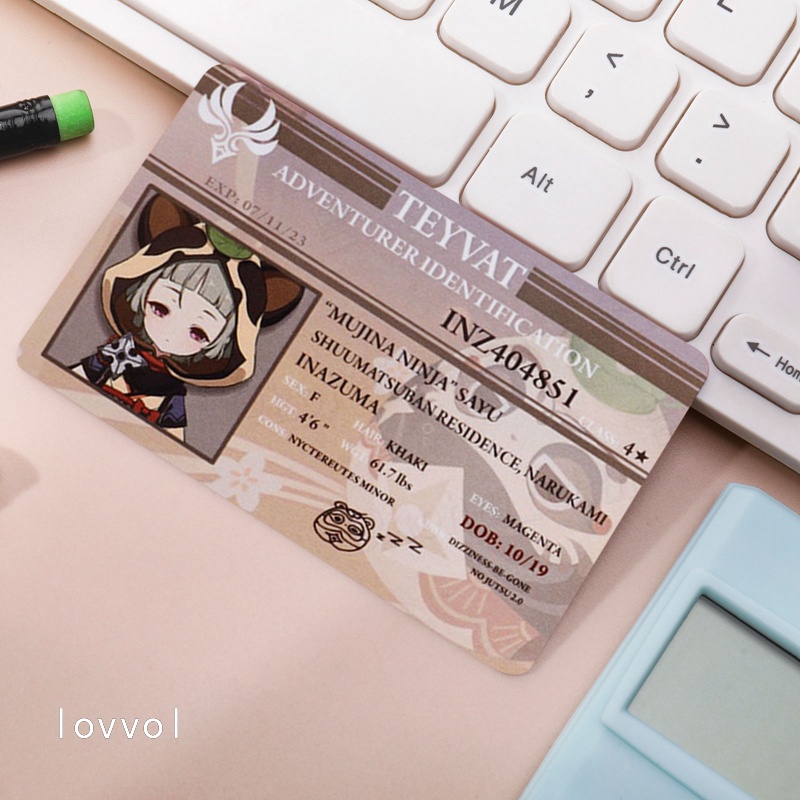 Thẻ Hình Nhân Vật Anime Id Pvc