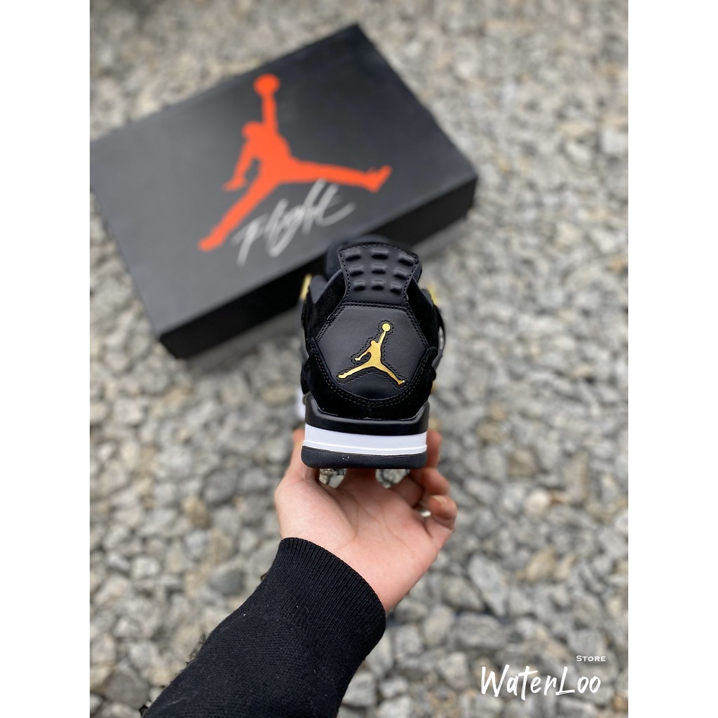 Giày Thể Thao Nam Giày Sneaker Nam Air Jordan 4 Royalty Đen Đế Trắng Cổ Thấp Waterloo Shop