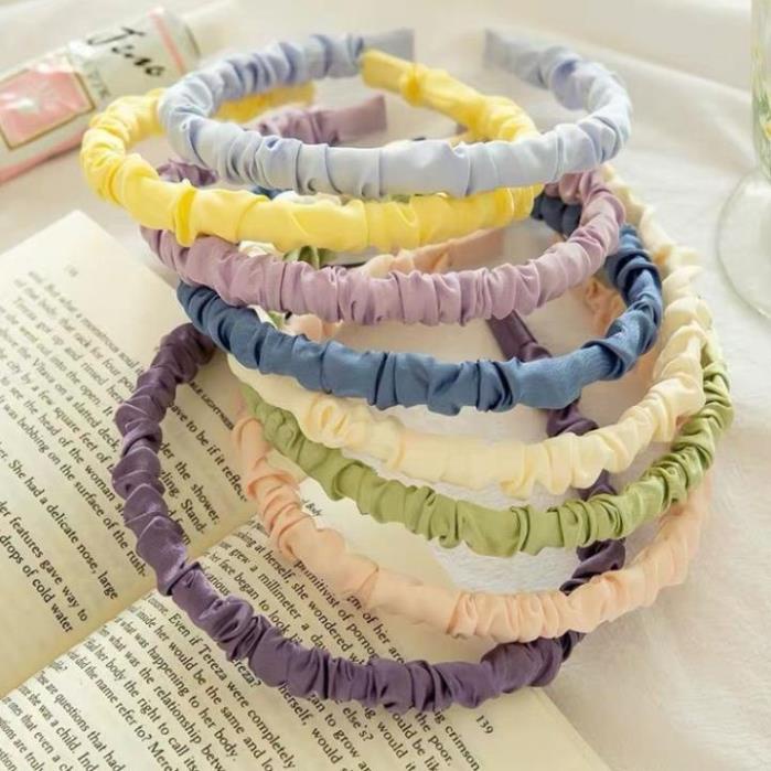 [FREESHIP] Bờm cài tóc vải nhún, lụa satin,  băng đô cài đầu Hàn Quốc dễ thương, June Accessrioes